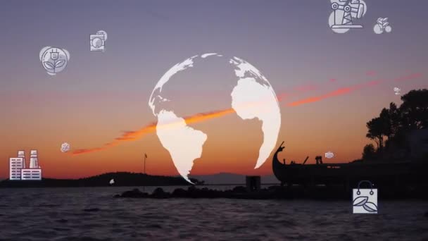 Environmentální Technologie Cíle Udržitelného Rozvoje Cur Vysoce Kvalitní Záběry — Stock video