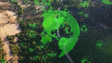 Çevre koruma kavramı. Yenilenebilir enerji. Sürdürülebilir kalkınma hedefleri. SDG 'ler. Yüksek kalite 4k görüntü