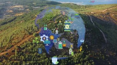 Çevre teknolojisi konsepti. Sürdürülebilir kalkınma hedefleri. SDG 'ler. Yüksek kalite 4k görüntü