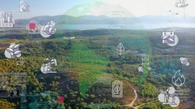 Sürdürülebilir toplum konsepti. Çevre teknolojisi. Sürdürülebilir kalkınma hedefleri. SDG 'ler. Yüksek kalite 4k görüntü