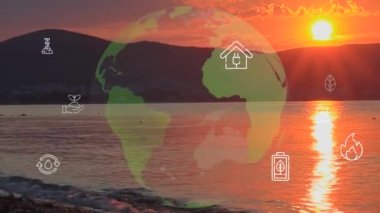 Çevre teknolojisi konsepti. Sürdürülebilir kalkınma hedefleri. SDG 'ler. Yüksek kalite 4k görüntü