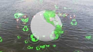 Çevre teknolojisi konsepti. Sürdürülebilir kalkınma hedefleri. SDG 'ler. Yüksek kalite 4k görüntü