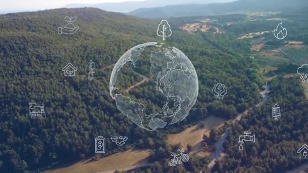 Conceito Tecnologia Ambiental Objectivos Desenvolvimento Sustentável Ods Imagens Alta Qualidade — Vídeo de Stock