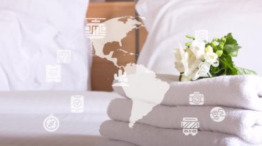 pillows and bed in a hotel room or home bedroom. hotel concept. High quality 4k footage