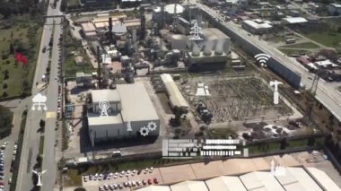 Akıllı fabrika konsepti. İletişim ağı. Endüstri 4.0. Yüksek kalite 4k görüntü