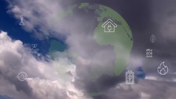 Umwelttechnologiekonzept Nachhaltige Entwicklungsziele Zne Hochwertiges Filmmaterial — Stockvideo