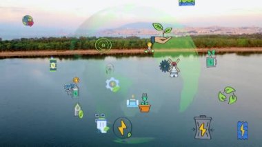 Çevre teknolojisi konsepti. Sürdürülebilir kalkınma hedefleri. SDG 'ler. Yüksek kalite 4k görüntü