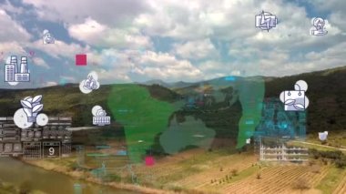 Sürdürülebilir toplum konsepti. Çevre teknolojisi. Sürdürülebilir kalkınma hedefleri. SDG 'ler. Yüksek kalite 4k görüntü