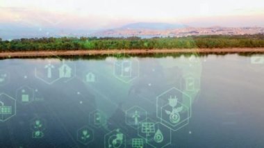 Çevre koruma kavramı. Yenilenebilir enerji. Sürdürülebilir kalkınma hedefleri. SDG 'ler. Yüksek kalite 4k görüntü