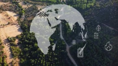Sürdürülebilir toplum konsepti. Çevre teknolojisi. Sürdürülebilir kalkınma hedefleri. SDG 'ler. Yüksek kalite 4k görüntü