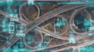 Ulaşım ve teknoloji konsepti. Akıllı Ulaşım Sistemleri. Hizmet olarak hareket kabiliyeti. Yüksek kalite 4k görüntü