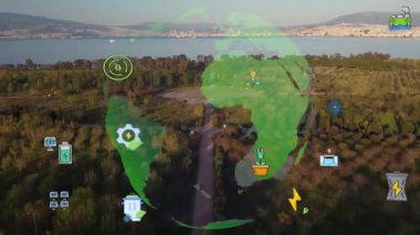Sürdürülebilir toplum konsepti. Çevre teknolojisi. Sürdürülebilir kalkınma hedefleri. SDG 'ler. Yüksek kalite 4k görüntü