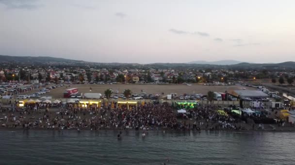 Turkey Zmir Urla Beach 2022 Plajda Müzik Festivali Yüksek Kalite — Stok video