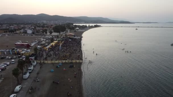 Turquie Izmir Urla Beach 2022 Festival Musique Sur Plage Images — Video