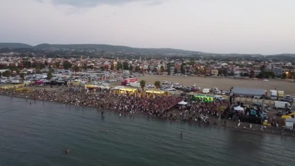 Turkey Izmir Urla Beach 2022 Музичний Фестиваль Пляжі Кадри Високої — стокове відео
