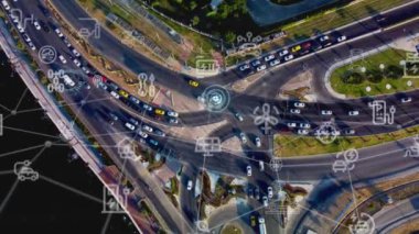 Ulaşım ve teknoloji konsepti. Akıllı Ulaşım Sistemleri. Hizmet olarak hareket kabiliyeti. Yüksek kalite 4k görüntü