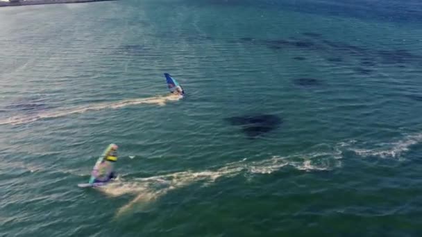 Wind Surf Turkey Alacati Surf Paradise Кадри Високої Якості — стокове відео