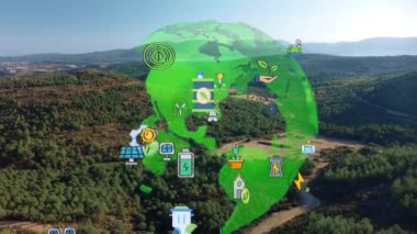 Çevre koruma kavramı. Yenilenebilir enerji. Sürdürülebilir kalkınma hedefleri. SDG 'ler. Yüksek kalite 4k görüntü