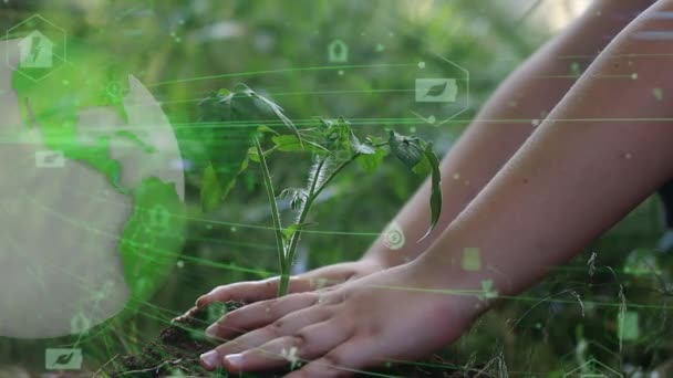 Conservación Ambiental Futura Desarrollo Sostenible Modernización Esg Mediante Uso Tecnología — Vídeo de stock