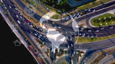 Ulaşım ve teknoloji konsepti. Akıllı Ulaşım Sistemleri. Hizmet olarak hareket kabiliyeti. Yüksek kalite 4k görüntü