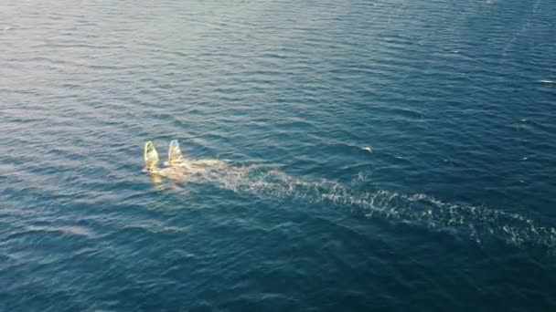 Vindsurfing Turkiet Alacati Surf Paradise Högkvalitativ Film — Stockvideo