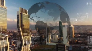 İş verileri analitik arayüzü akıllı şehrin üzerinde uçuyor ve iş zekasının geleceğini değiştiriyor. Stratejik plan için büyük verileri analiz etmek için bilgisayar yazılımı ve yapay zeka kullanılır