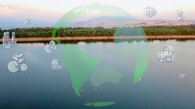 Çevre teknolojisi konsepti. Sürdürülebilir kalkınma hedefleri. SDG 'ler. Yüksek kalite 4k görüntü