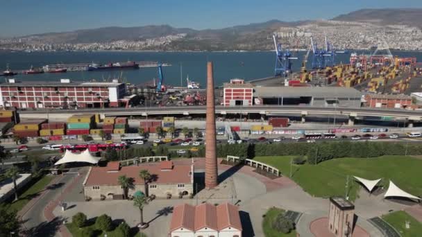 Σμύρνη Τουρκία Οκτωβρίου 2022 Άποψη Παλαιού Εργοστασίου Αερίου Στη Σμύρνη — Αρχείο Βίντεο