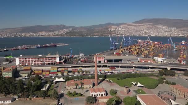 Izmir Turki Oktober 2022 Pandangan Pusat Kebudayaan Pabrik Gas Lama — Stok Video