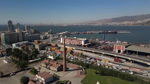 Izmir Turki Oktober 2022 Pandangan Pusat Kebudayaan Pabrik Gas Lama — Stok Video