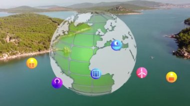 Çevresel teknoloji ve yenilik, doğal çevreyi korumak için. Sürdürülebilir gelişim yeşil teknolojileri gelecekteki gezegen Dünya. - Evet. Yüksek kalite 4k görüntü