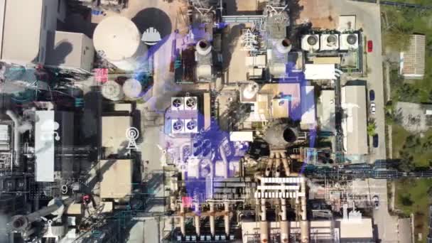 Industrieel Technologie Concept Communicatienetwerk Indrukwekkend Fabrieksautomatisering Hoge Kwaliteit Beeldmateriaal — Stockvideo