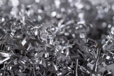 Alüminyum parçacıkları yakın görünüm