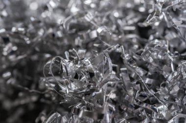 Alüminyum parçacıkları yakın görünüm