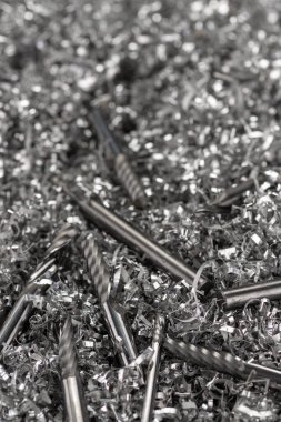 CNC 'nin metal talaşları üzerine mühendislik harikası kusursuz karpit değirmeni araçları. Çok güzel bir geçmiş..