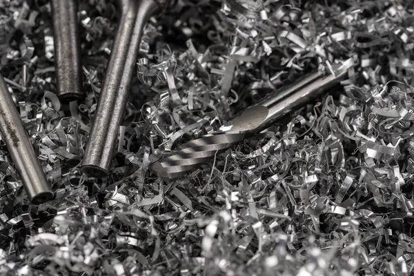 金属削り出しの精密超硬フライス工具 — ストック写真