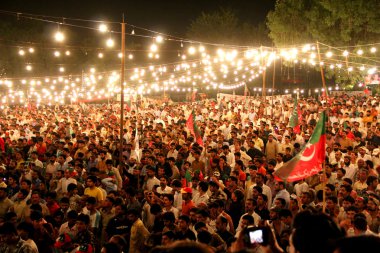 Political Rally of Imran Khan clipart