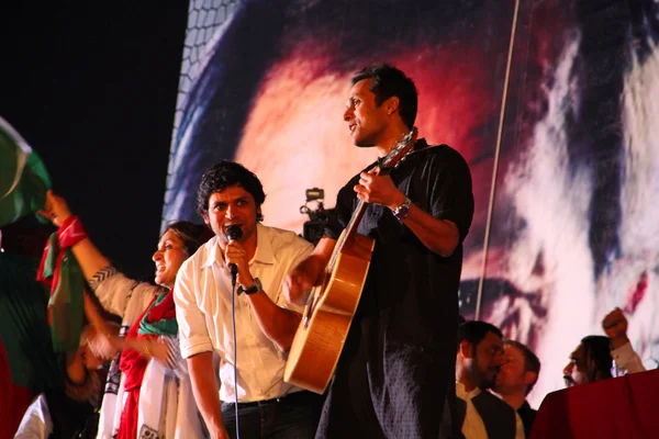 Strings Musical Group Performing at a political Rally — Stock Photo, Image