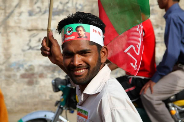 Political Supporter at a Rally — Stock Photo, Image