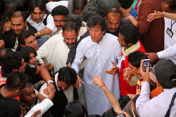 Imran khan vorsitzender pakistan bewegung für gerechtigkeit Stockbild