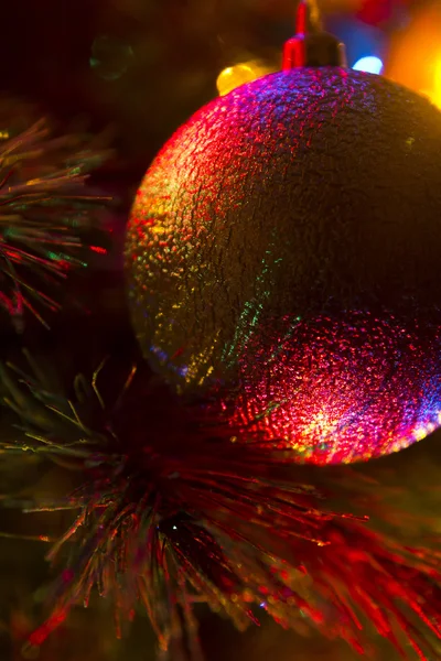 New years tree at night — Stock Photo, Image