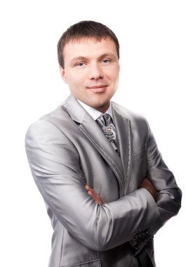 gri takım elbiseli yakışıklı damat