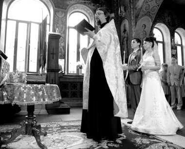 Tapınak Ortodoks düğün fotoğrafı