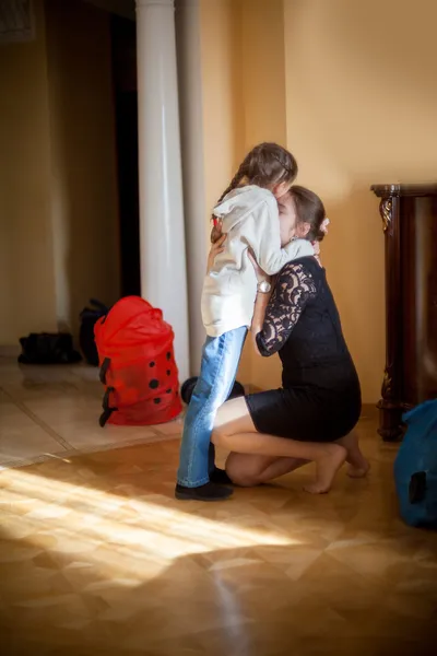 Photo of hugging mother and daughter — Stock Photo, Image