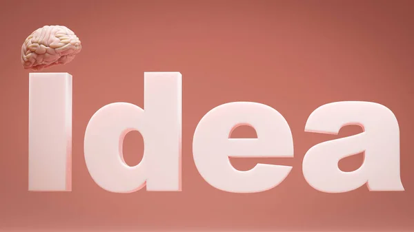 Word Idea Human Brain Concept Inspiritation Creativity Idea Education Innovation — Stockfoto