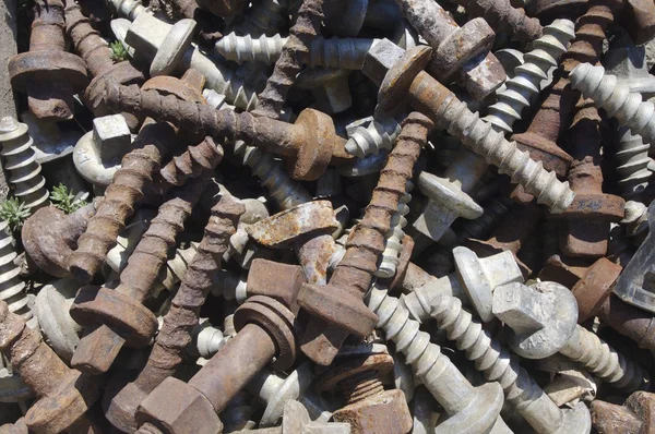 Old and rusty screws — Stock Photo, Image