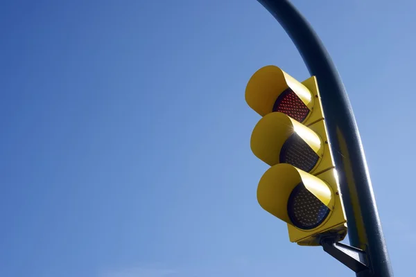 Gele verkeerslicht — Stockfoto