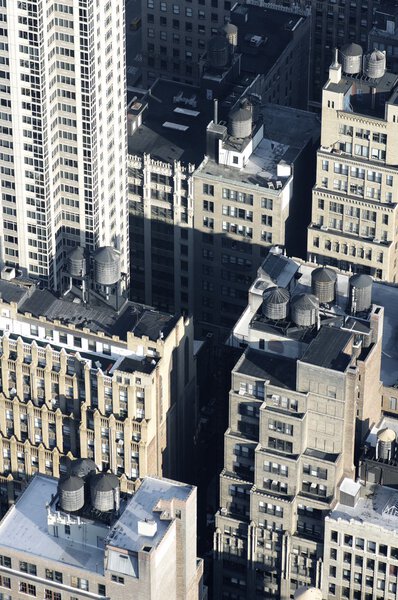 Aerial view in Manhattan, New York, United States