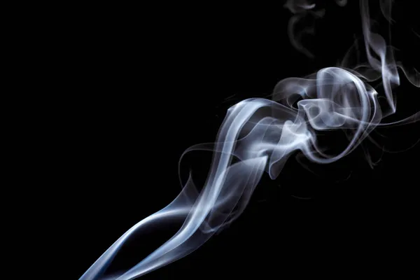 Abstraktion Mit Rauch Auf Schwarzem Hintergrund — Stockfoto