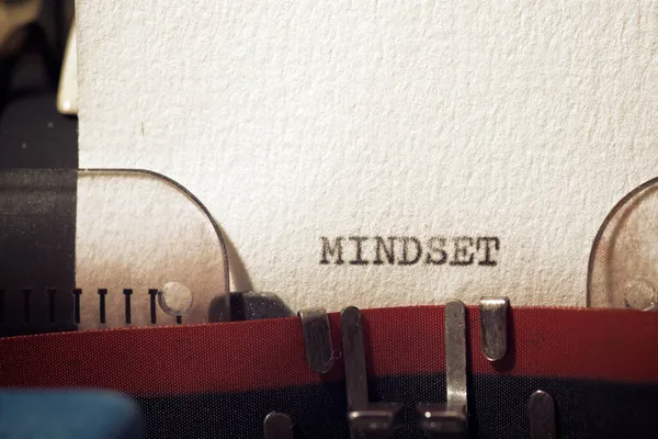 Word Mindset Written Typewriter — Stock Photo, Image